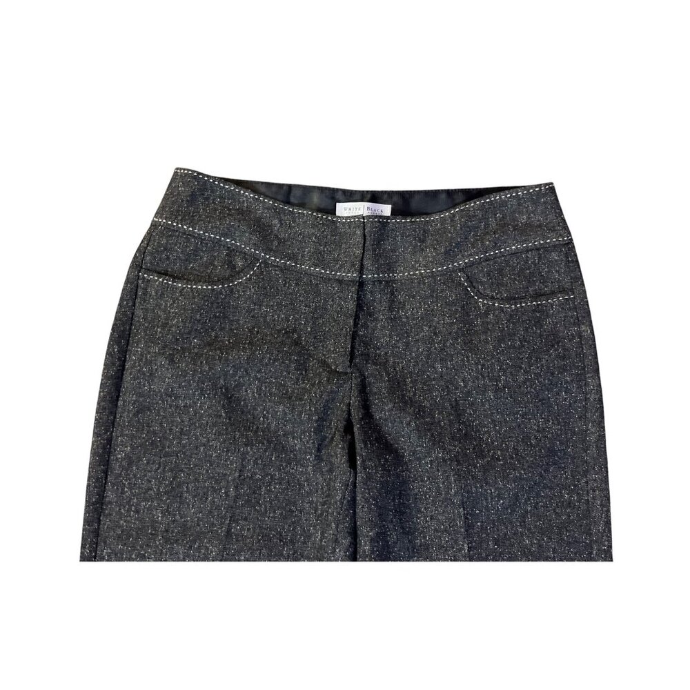 White House Black Market Womens 8 Used Black Gray Tweed Capri Pants - Picture 5 of 14